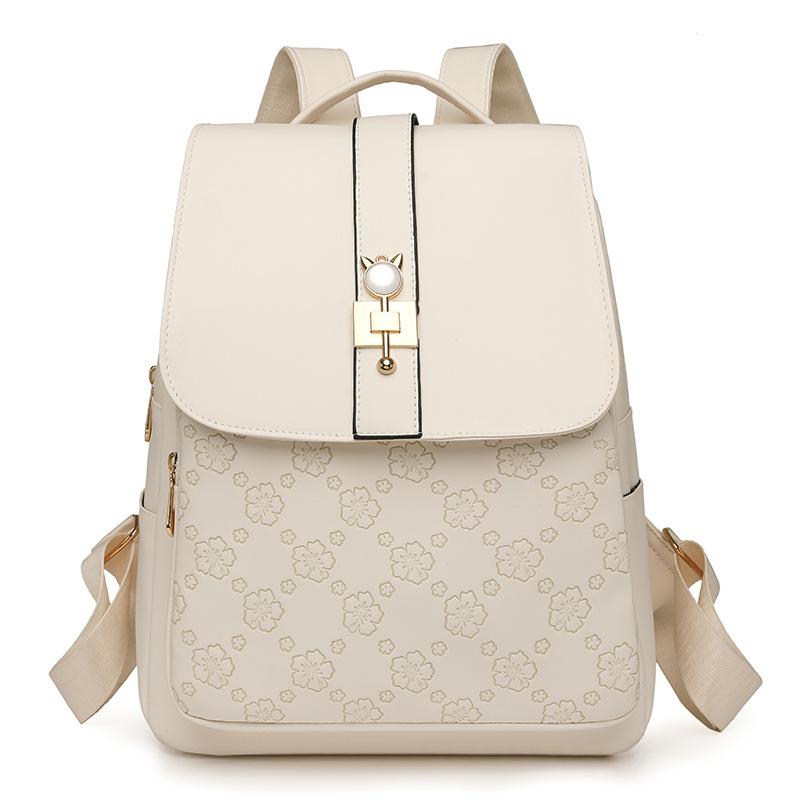 Backpack women's new Korean version of simple and fashionable women's backpack commuting versatile large-capacity shoulder leisure bag