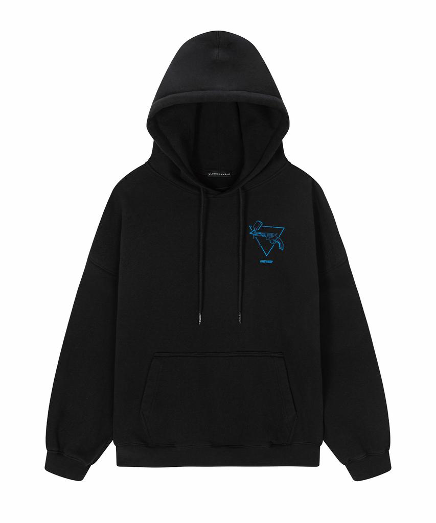Antwerp Spray Gun Logo Hoodie_Black, Blue