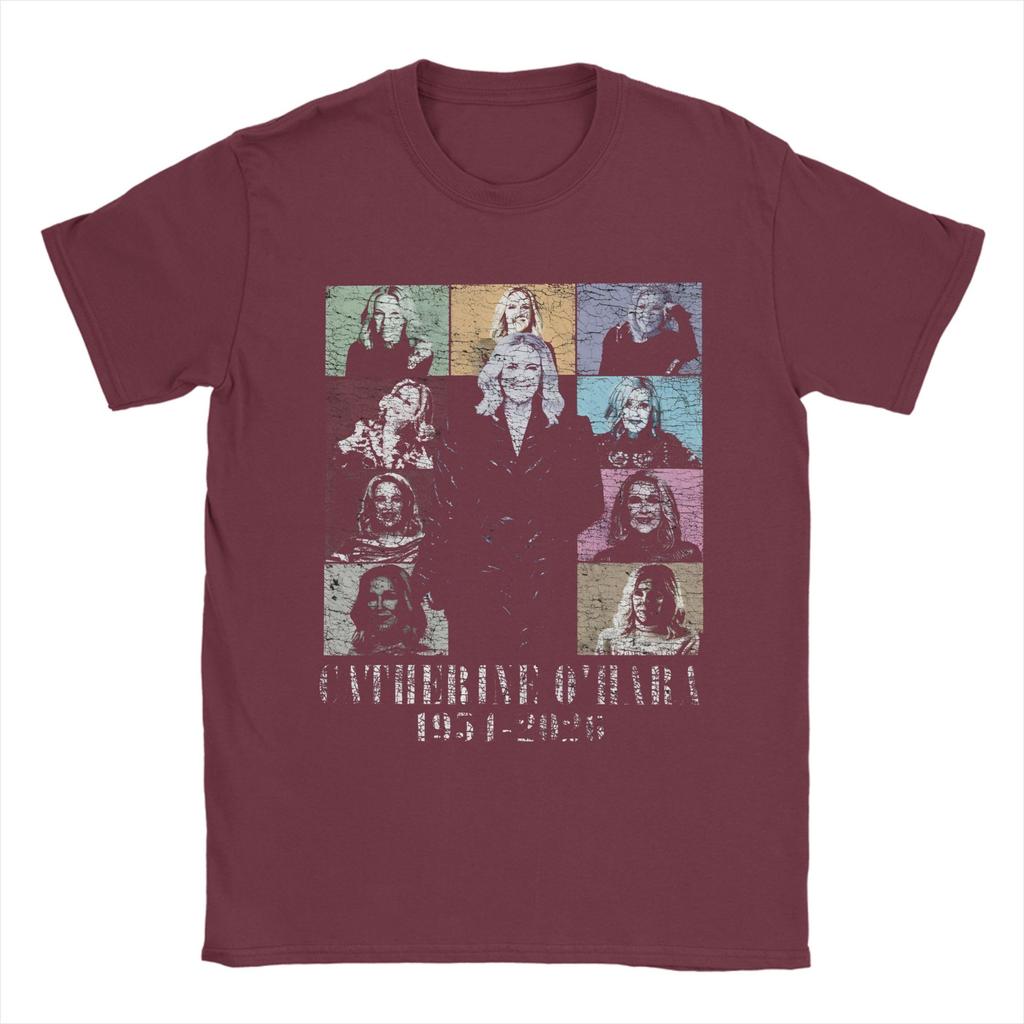 Vintage Catherine Ohara Cotton T Shirt For Men Summer Aesthetic TShirts O Neck Harajuku Tee Shirt Oversize Wholesale Clothes