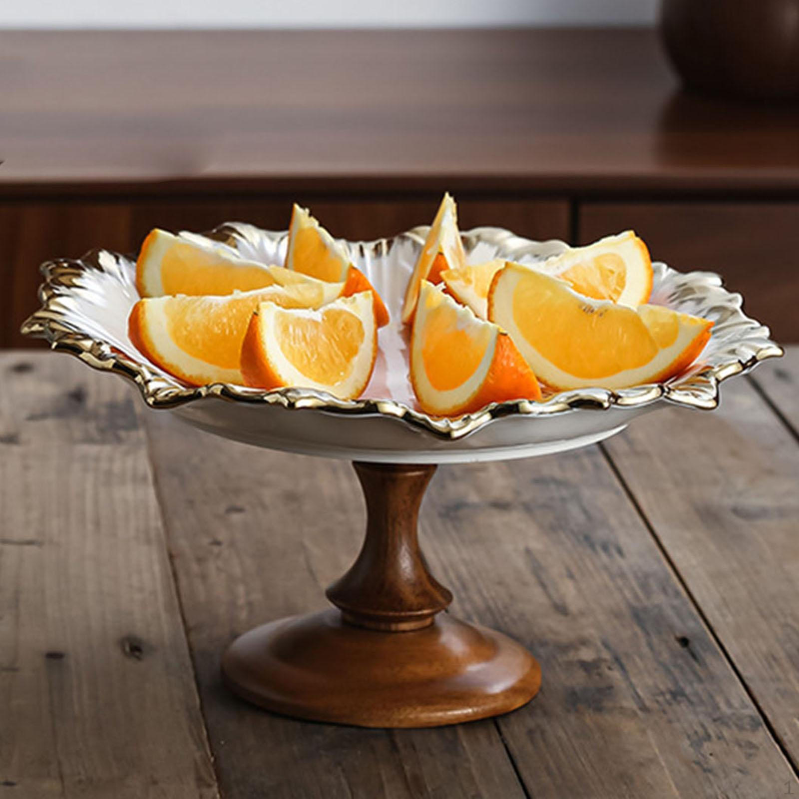 

Подставка для торта, кекса, деревянное дно, круглая тарелка для закусок, конфет, держатель для десерта 26.5cmx13cm