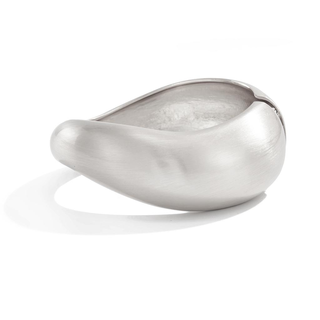 Exaggerated Metal Matte Texture Wide-Sided Bracelet, Irregular Design Water Drop Spring Bracelet