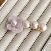 Acetate Flower Hair Clip Korean Style Duckbill Clip Cute Camellia Pearl Side Clip  Daily