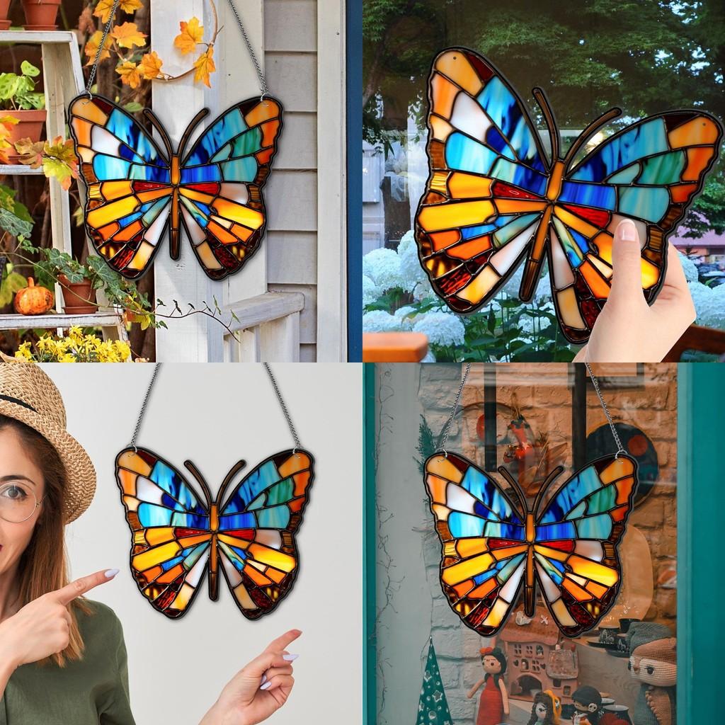Colorful Butterfly Pattern Wall Decoration Hanging Acrylic Home Furnishing Gift