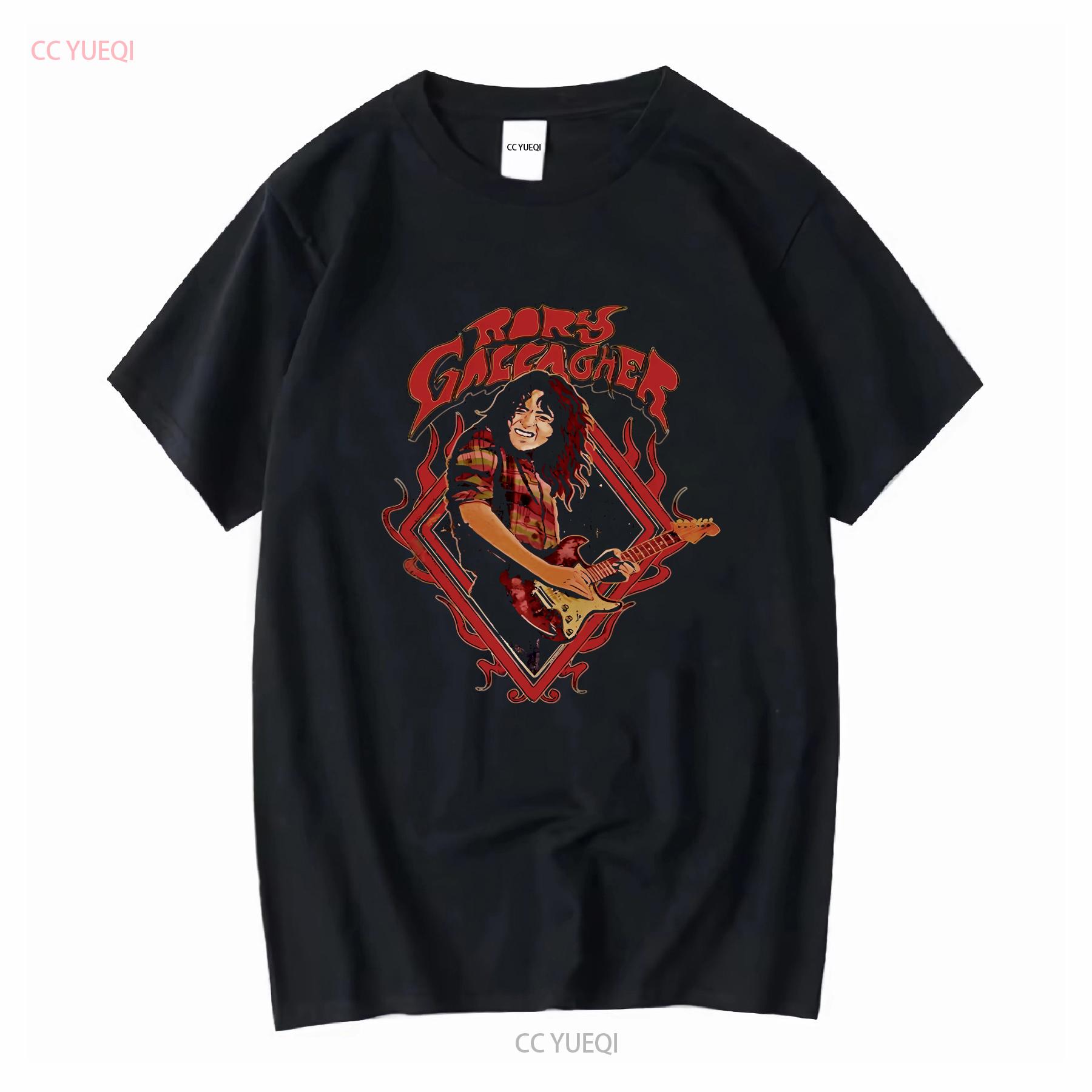 

Rory Gallagher Rock Legend 80s Retro Style Black Full Size T Shirt long or short sleeves vintage Washed graphic Soft homme 4XL
