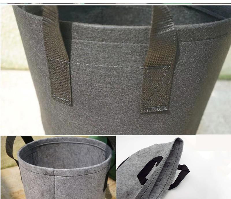 2 Gallonen Pflanzen-Wachstumsbeutel, Garten-Pflanzbeutel mit Griff, Pflanzkasten, Gemüse, Kartoffeln, runder Topfbehälter, für drinnen und draußen