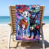 Firefighter Puppies Paw Saving The Day Microfiber Beach Towel, Lightweight And Quick-Dry, for Summer Travel, Beach Essential, Swimming Pool