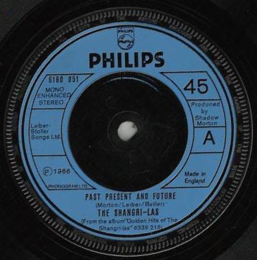 

7inch Record SHANGRI-LAS - Past Present And Future 6160051 Philips 1976 UK Pop Used