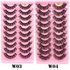 10 Pairs Eye Lashes Natural Long Wispy Volume False Eyelashes Russia Volume Faux Mink DD Curl