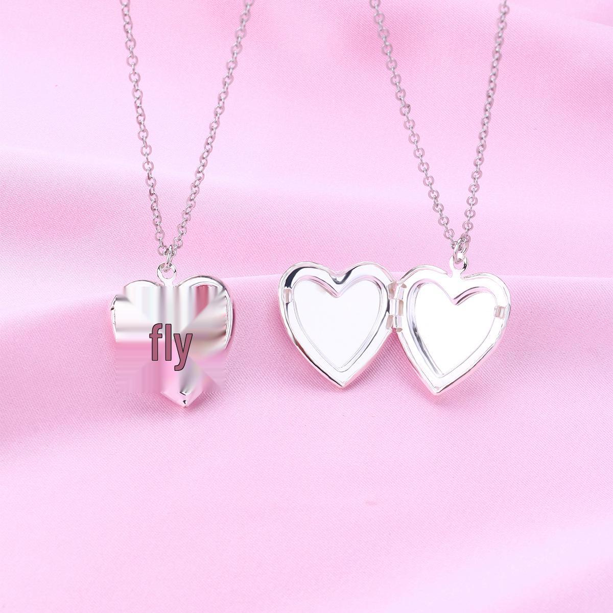 

Cartoon Photo Box Necklace with Heart Pendant - DIY Photo Holder for Kids