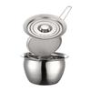 304 Stainless Steel Grease Container Can with Filter and Lid Dustproof Multifunction Oil Pot