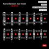 Double Ended Nail Dual Forms 240Pcs/Box Reusable Square Coffin Extension Molds Gel Builder Tips Professional Salon Nail Art