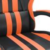 Gaming Chair Black and Orange Synthetic Leather