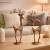RSN Handcrafted Metal Deer Figurine Set of 2 for Home Décor