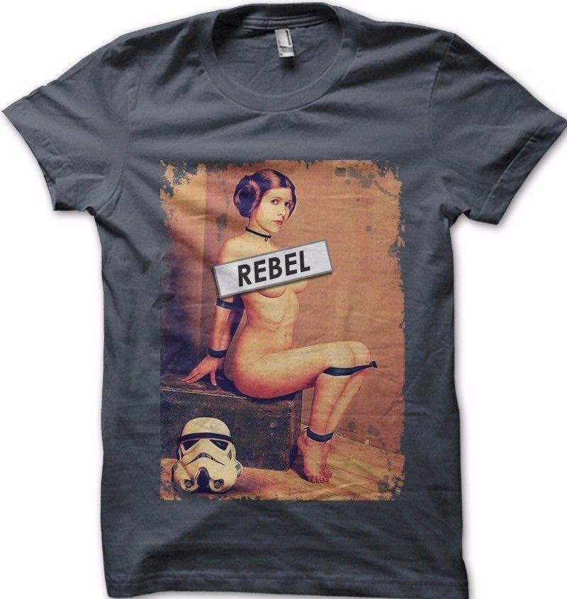 Star Wars inspired Princess Leia in bondage naughty REBEL t-shirt 9355 S разноцветный