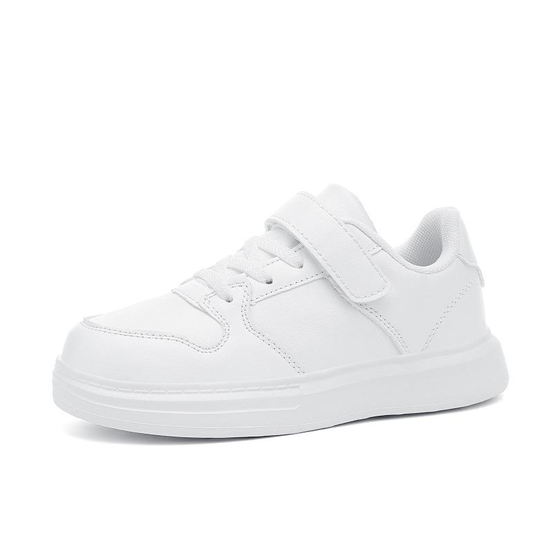 Kids' Spring/Autumn 2026 Leather Waterproof Sports Shoes - Black & White Styles