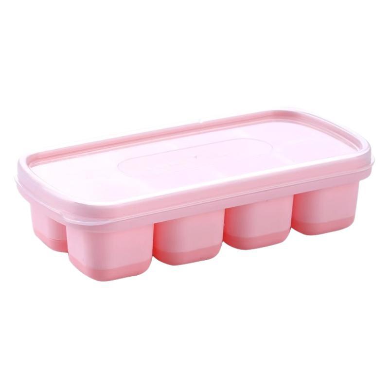 Ice Cube Mold Household Silicone Soft-bottom Refrigerator Ice-making BoxStorage Wonder Freezer Box Ice Hockey