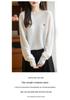 Heart Embroidery Pure Wool Round Neck Pullover Sweater - Autumn/Winter Collection