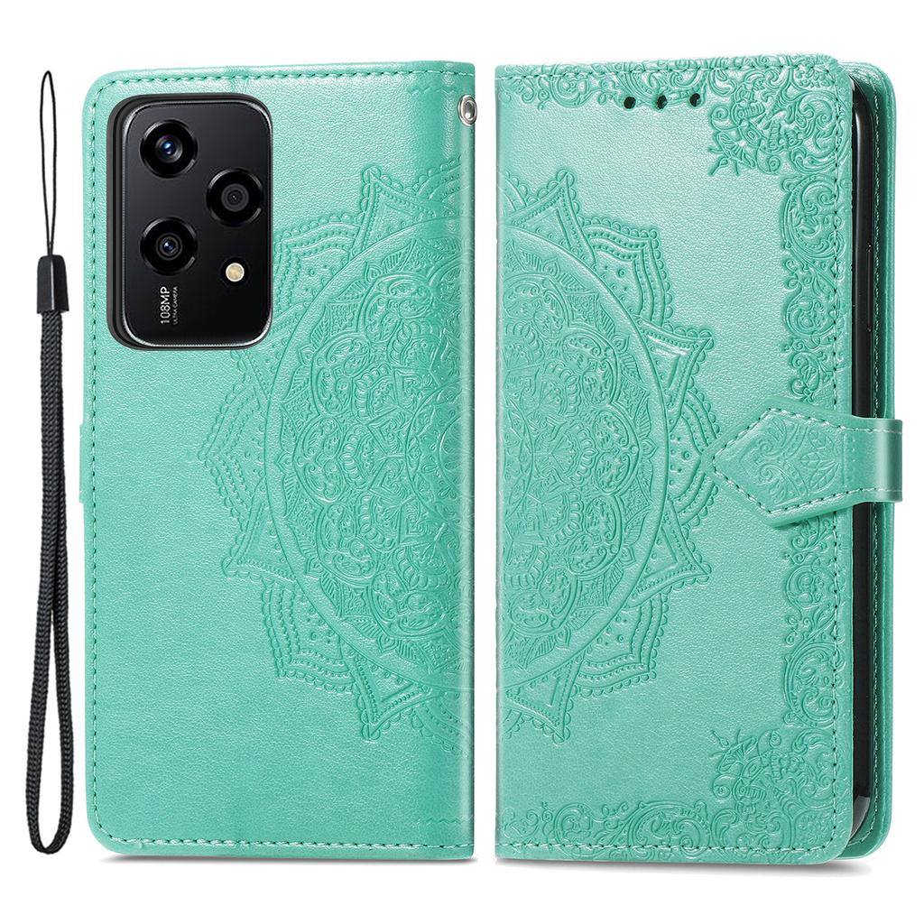 For Honor 200 Lite Case Stand Function Embossed Mandala Pattern PU Leather Phone Cover