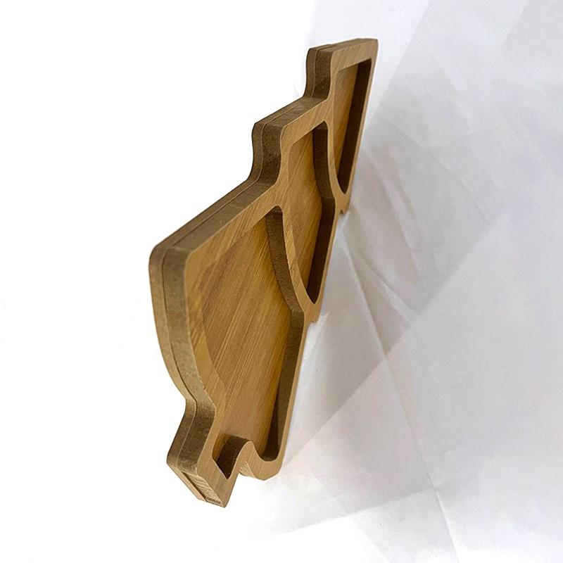 1Pc Christmas Tree Kitchenware Dessert Snack Plate Plate Tray Serving Tray Duoge Serving Dish Wooden