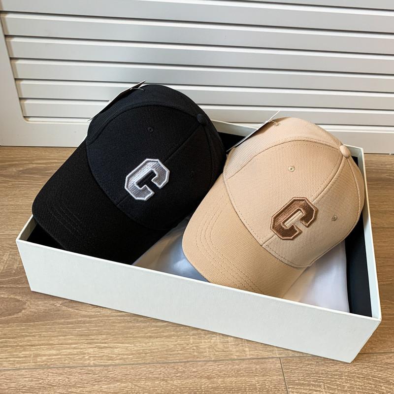 C Letter Embroidery Baseball Cap Sun Protection Peaked Cap Breathable Outdoors