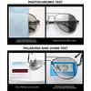 Fashion Photochromic Sunglasses Men Women Color Changing Polarized Sun Glasses Anti Glare Driving Eyeglasses UV400 Pilot Style