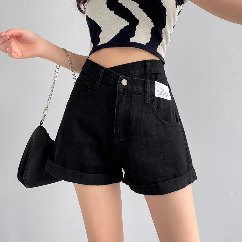 High Waist Jeans Shorts Women Summer Loose Denim Shorts Fashion Straight Five-point Pant Y2K Clothes Bottoms