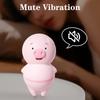 Dual 6 Modes Female Masturbator Cute Pig USB Charging Portable Clitoris Stimulator Sex Toys for Woman Nipple Massager Tongue Licking Sucking Vibrator
