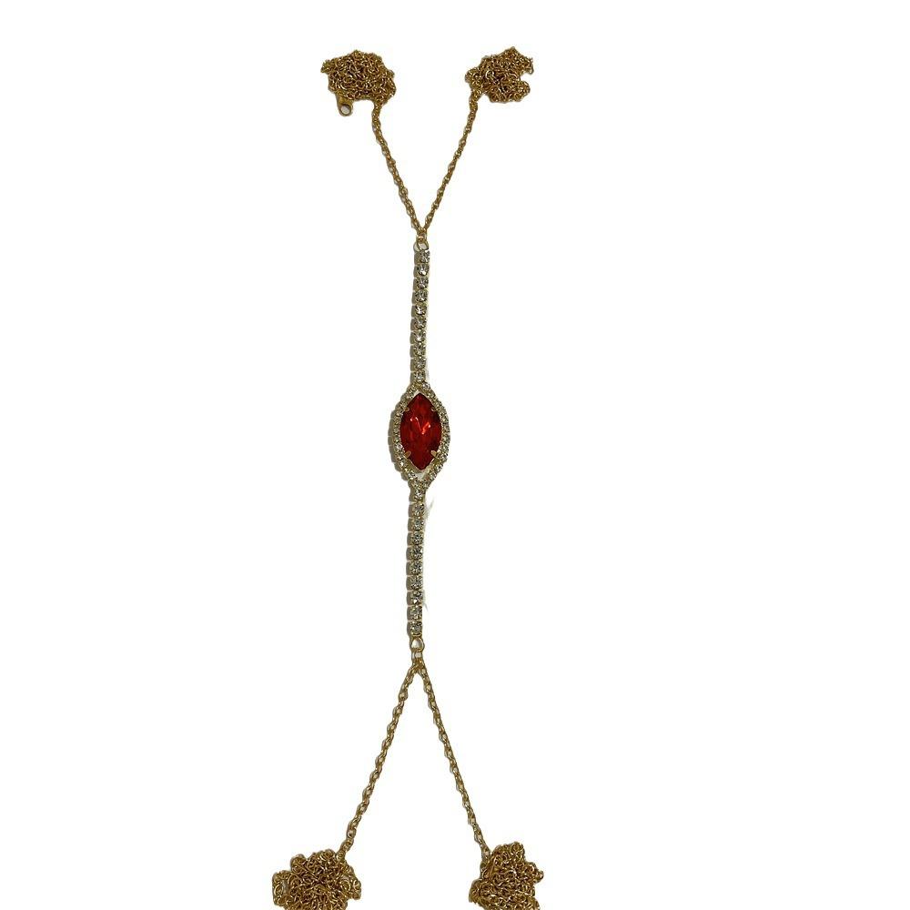 New Water Drop Bra Chain Nightclub Jewelry Simple And Sexy Rhinestone Body Chain Chest Chain
