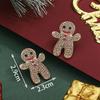 Personalized Jewelry Christmas Alloy Stud Earrings Christmas Hat Elk Point Diamond Christmas Tree Gingerbread Man Earrings