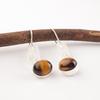Yellow Tiger's Eye Gemstone 925 Sterling Silver Jewelry Handmade Earrings 1.9" EE-168-23