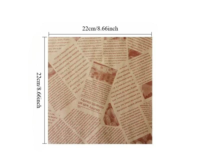 100/1000 Pcs Oil-Proof Paper for Wrapping Burger Bread Fried Food Sandwich Packaging Fryer Air Baking Paper Plate  Accessories