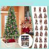 Christmas Countdown Calendar Box With Santa Claus Acrylic Assembled Decor For Holiday Gift Giving