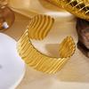 Minimalist Geometic Stainless Steel Bracelet Set for Women Romantic Hollow Butterfly Flower Cuff Wide Bangle Party Jewelry Gift