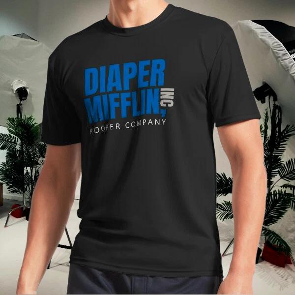 Men s and Women s T-shirts DIAPER MIFFLIN POOPER COMPANY M