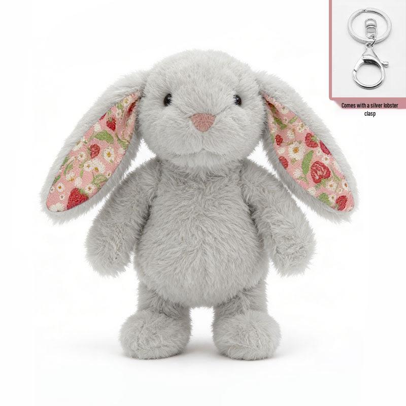 Floral Lop-Eared Bunny Plush Toy - Heart Hug Companion Doll for Kids