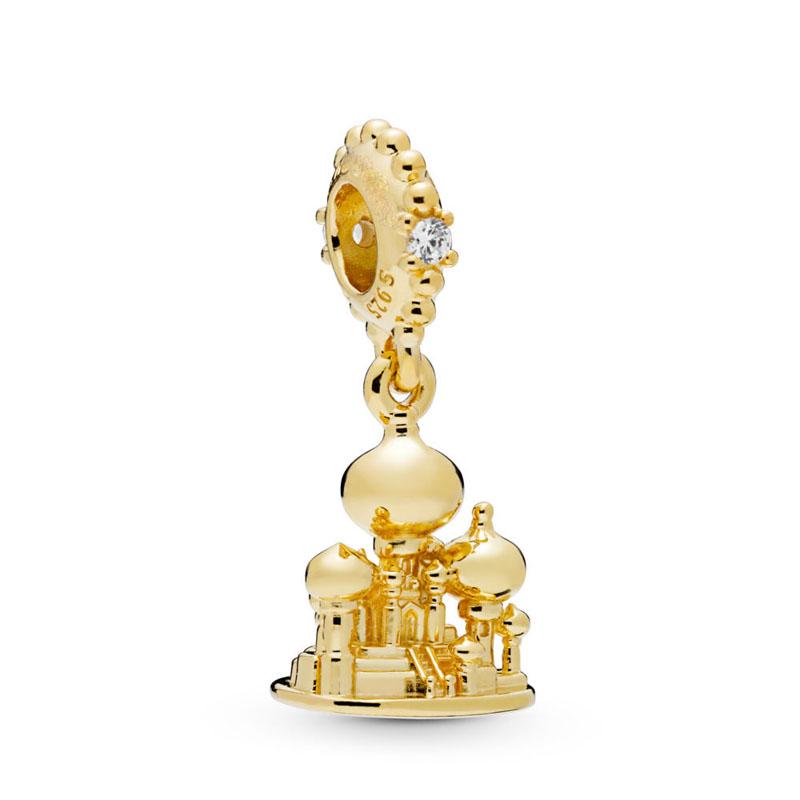 Plata S925 Gran Bretaña España Dominio Brasileño Bandera Nacional Colgante Cuentas de Edificio Ajuste Pulsera Accesorios de Joyería Encanto