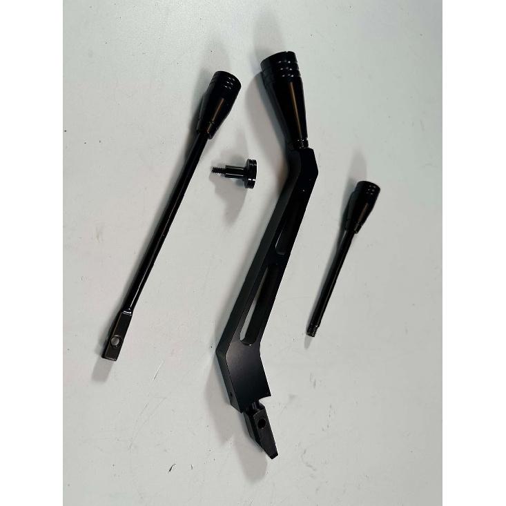 Billet Aluminum Column Shifter Turn Signal Lever Tilt Lever Flasher Knob Kit Compatible with 1967-1994 Chevy GMC Pontiac Olds Buick, Black Shifter