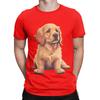 Cute Golden Retriever Graphic 100 Cotton TShirt Gloden Retirever Tops Tees For Unisex