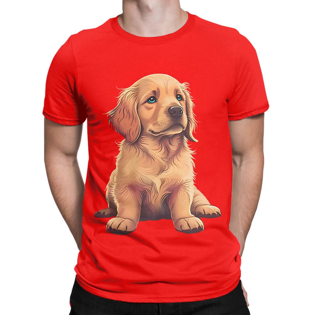 Cute Golden Retriever Graphic 100 Cotton TShirt Gloden Retirever Tops Tees For Unisex