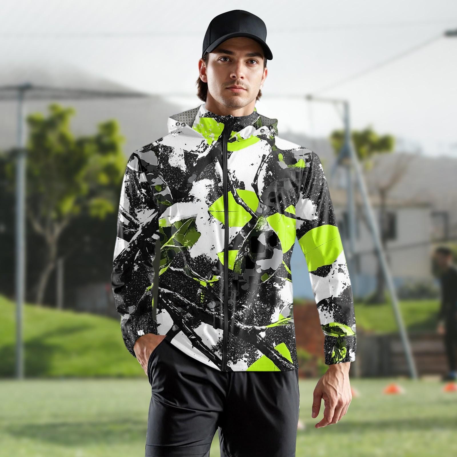 

Детская Взрослая Модная Толстовка с Капюшоном с Принтом Тренировочная Ветрозащитная Дождестойкая Солнцезащитная Спортивная Куртка для Бега Фитнеса Быстросохнущая Куртка XL жёлтый