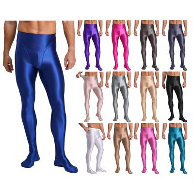 Dames Glanzende Stretch Hoge Taille Nep Tweestukken Pantybroek Leggings Yoga Kleding
