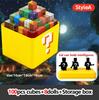 Magnetic Construction Blocks Plaything Storage Box Set Can Hold Figures Magnet Cube Pixel Style Model Baseplate Toys Kids Best Present