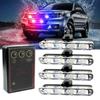 4*4 Luzes LED Carro Strobe Luzes de Polícia Cigaretteer Grill Lâmpada de Aviso 12V Motocicletas Flasher Lanterna Carro