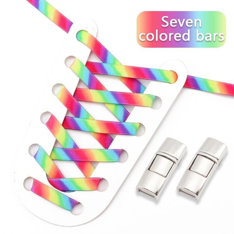 Elastic Shoe Laces with Metal Press Lock Flat Shoelaces Without Ties Easy To Use and Durable Sneaker Accessory Lazy Shoelace