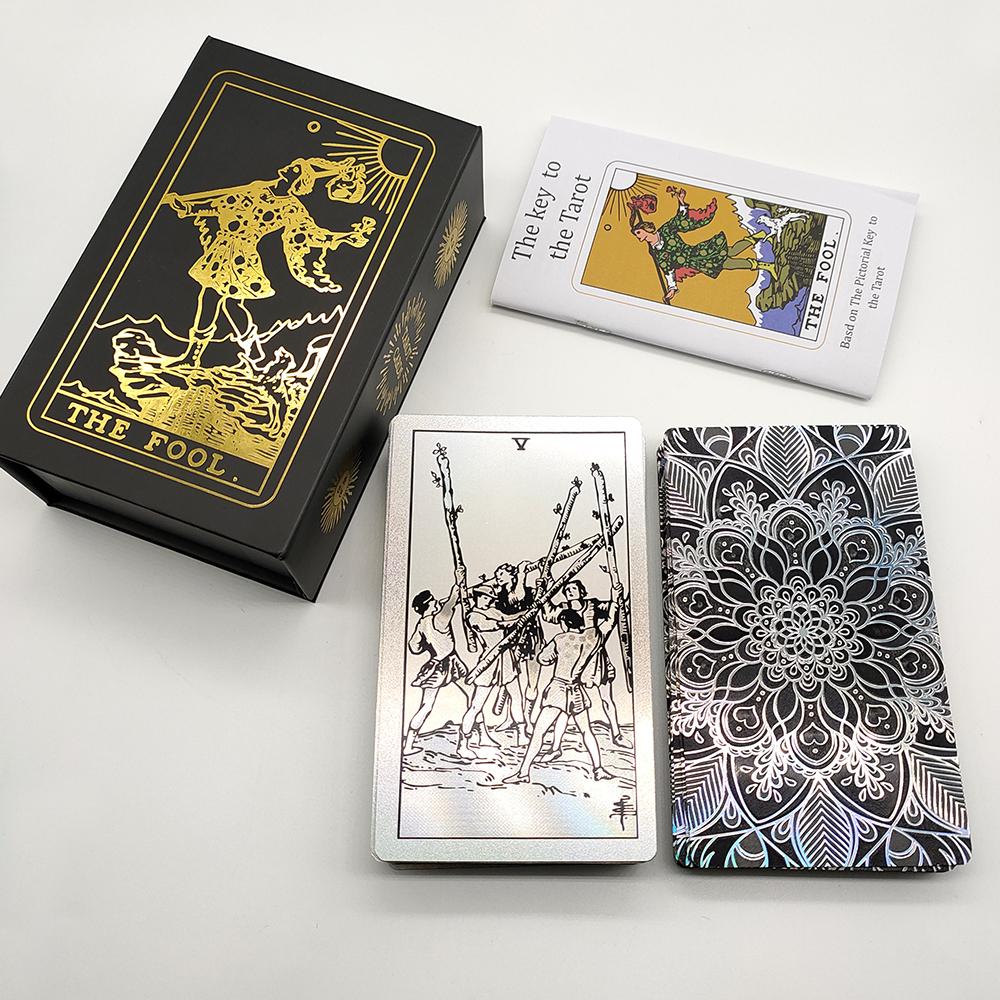 New Plastic Rider Waite Tarot Hot Stamping Gold Foil Tarot Exquisite Board Game Divination Cards For Collection