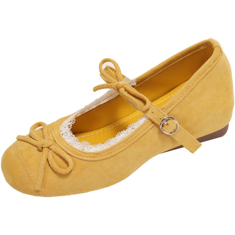 Ballet evening shoes inner height increase small single shoes women's new spring and summer skirt Mary Jane shoes gentle