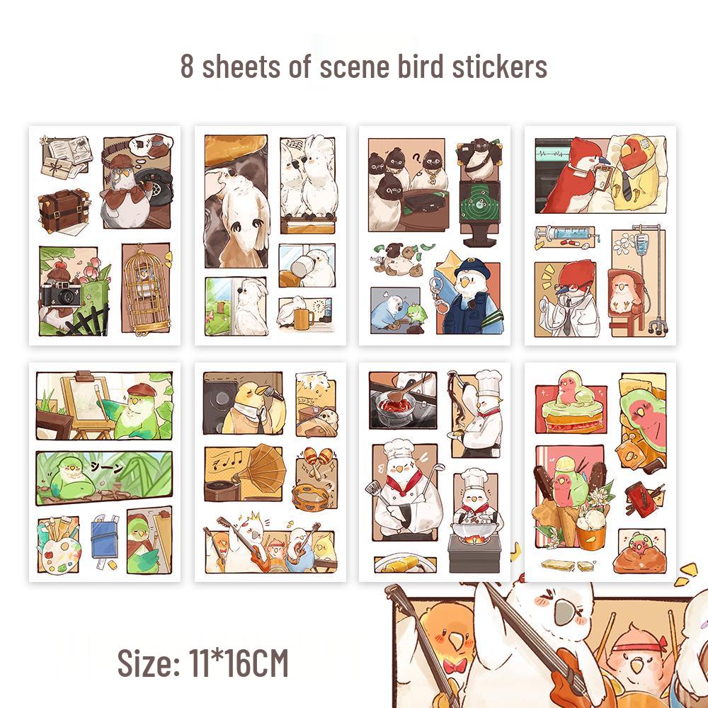 DIY Cute Animal Illustration Stickers for Phone Case - Thousand Layer Collection
