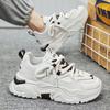 Men's Sneakers Comfortable Casual Shoes for Men Platform Non-slip Running Shoes Lace Up Solid Color Sports Shoe Man Hot 2024 New