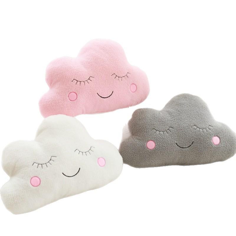 InSky Series Throw Pillow Plush Toy: Cloud, Moon, Raindrop, Star - Sofa Cushion & Kids' Room Decor