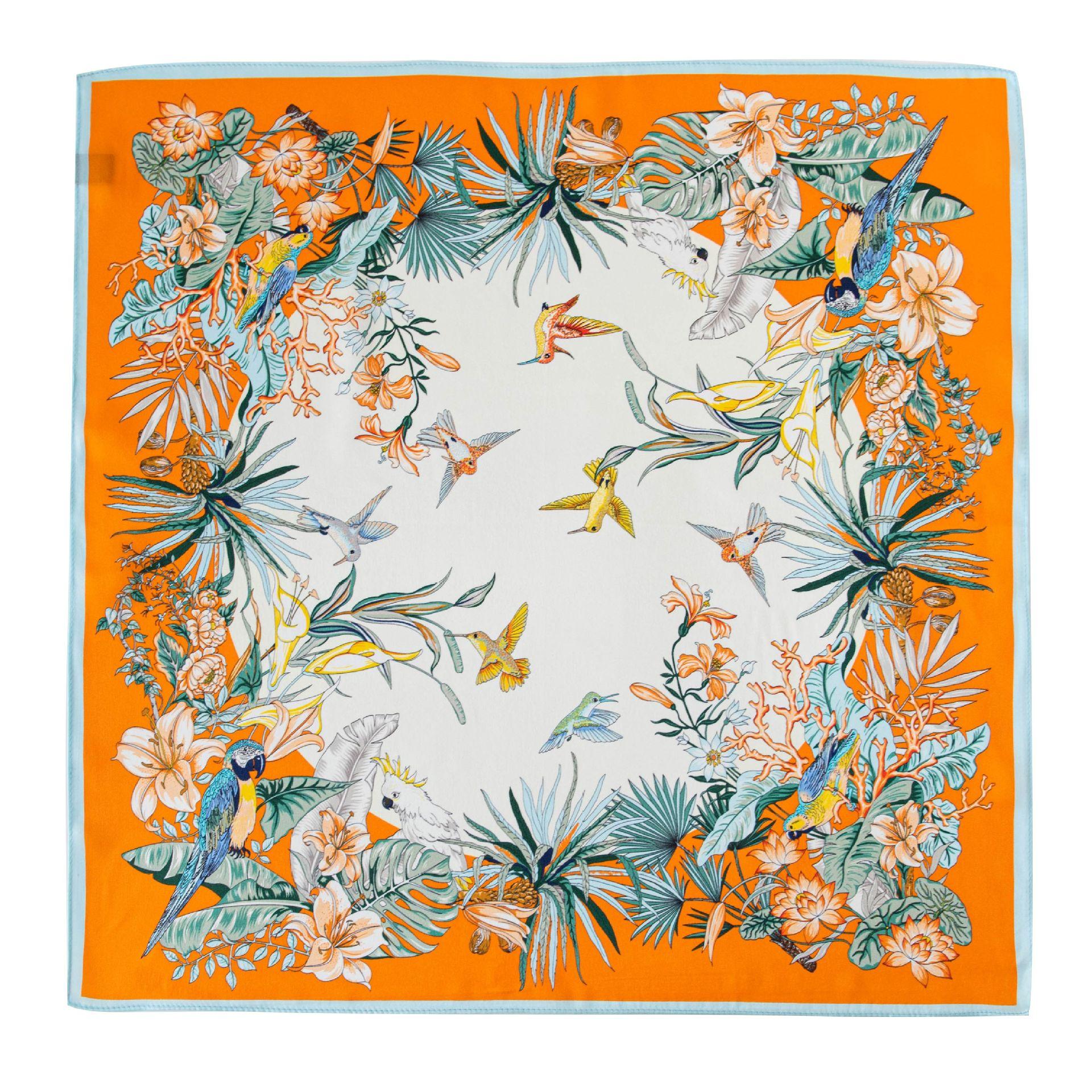 53*53 см 100% шелковица шелковая квадратный шарф масляная живопись роскошные шарфы — фото 15